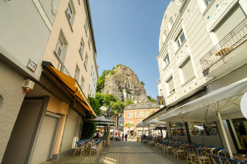 Innenstadt Oberstein mit Felsenkirche