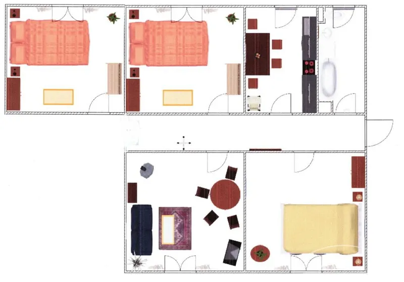 235542M HomeCompany Dresden Möbliert/Furnished 4-Zimmer Wohnung in Dresden-Friedrichstadt max. 6 Personen