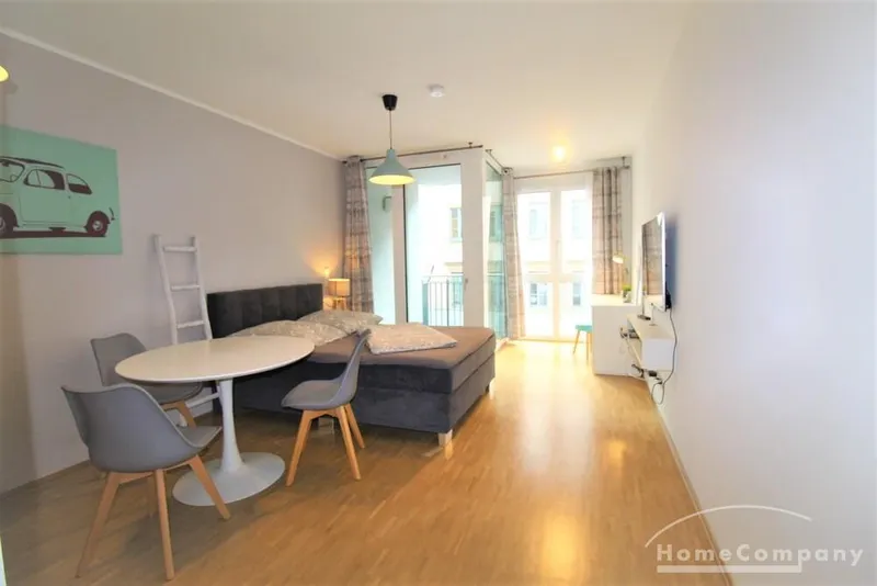 220198 HomeCompany Dresden Möbliert/Furnished Studio Apartment mit Balkon in Dresden-Äußere Neustadt max. 2 Personen
