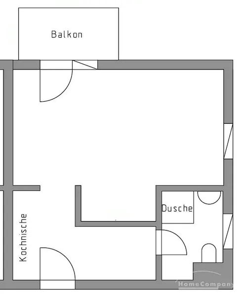 2202215 HomeCompany Dresden Möbliert/Furnished Studio Apartment mit Balkon in Dresden-Plauen max. 1 Person