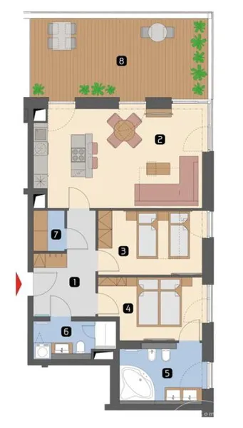 143683 HomeCompany Dresden Möbliert/Furnished Exclusives 3-Zimmer Apartment in Dresden-Altstadt Nähe Frauenkirche max. 6 Personen