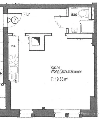 14180 HomeCompany Dresden Möbliert/Furnished Studio Apartment im Dachgeschoß in Dresden-Neustadt max. 1 Person