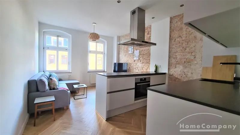 22888G HomeCompany Dresden Möbliert/Furnished 1,5-Zimmer Design Apartment mit Balkon in Dresden-Pieschen max. 2 Personen