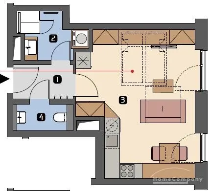 18116107 HomeCompany Dresden Möbliert/Furnished Exclusives 1-Zimmer Apartment in Dresden-Altstadt Nähe Frauenkirche max. 2 Personen