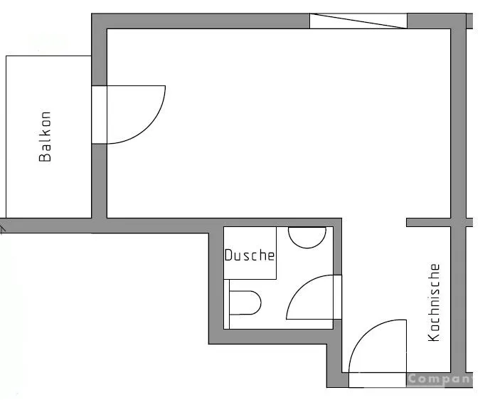 2275819 HomeCompany Dresden Möbliert/Furnished Studio Apartment mit Balkon in Dresden-Plauen/Uninähe max.2 Personen