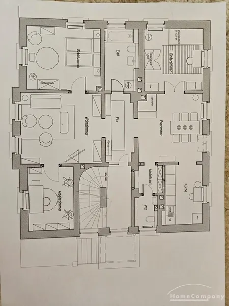25868 HomeCompany Dresden Möbliert/Furnished  5-Zimmer Wohnung in Dresden-Neustadt max. 4 Personen