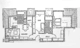 Individuelle Dachwohnung mit offener Küche!