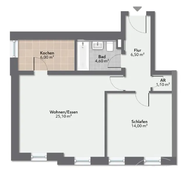 26470 HomeCompany Dresden Möbliert/Furnished 2-Zimmer Apartment in Zentrumsnähe - Dresden Löbtau max. 3 Personen