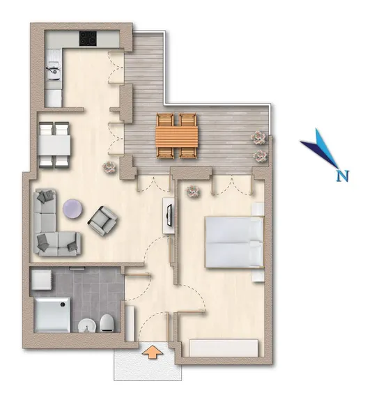 22416 HomeCompany Dresden Möbliert/Furnished 2-Zimmer Apartment mit Balkon in Dresden-Neustadt Max. 2 Personen