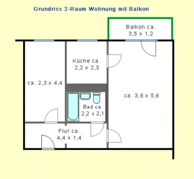 27792 HomeCompany Möbliert/Furnished 2-Zimmer Apartment mit Balkon in Leipzig max. 4 Personen