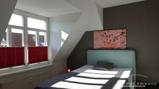 27831 HomeCompany Möbliert/Furnished Dachgeschoss-Wohnung in Leipzig-Schleußig max. 2 Personen