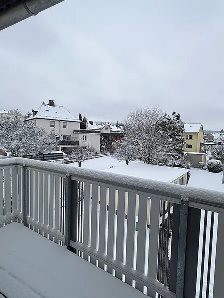 Balkon im Winter