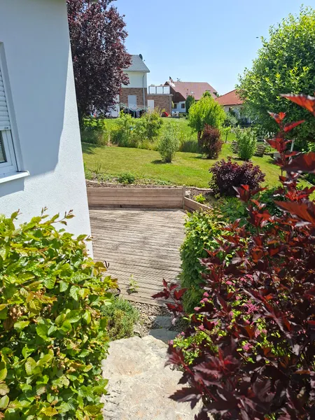 Blick auf die untere Terrasse