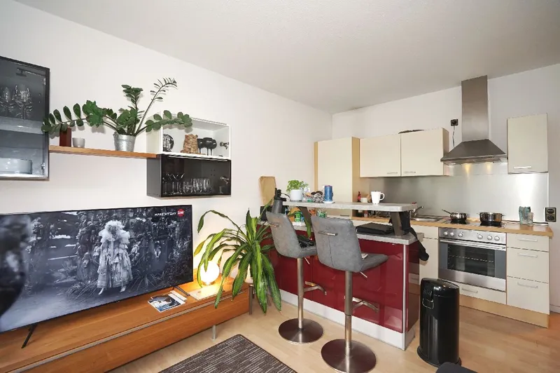 offene Küchenzeilte mit Esstheke