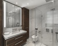 Exquisite master bathroom en-suite with marble