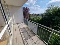 bedachter Balkon