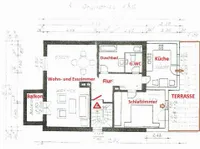 Grundriss, 2 ZKBB + 2. Balkon