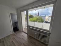 Blick zum Balkon