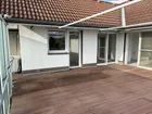 Terrasse mit Zugang Wohnzimmer, Diele, Küche und Schlafzi.