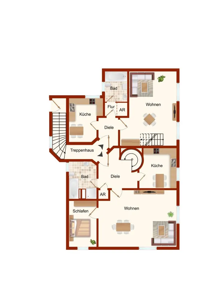 Grundriss OG re. / Anbau