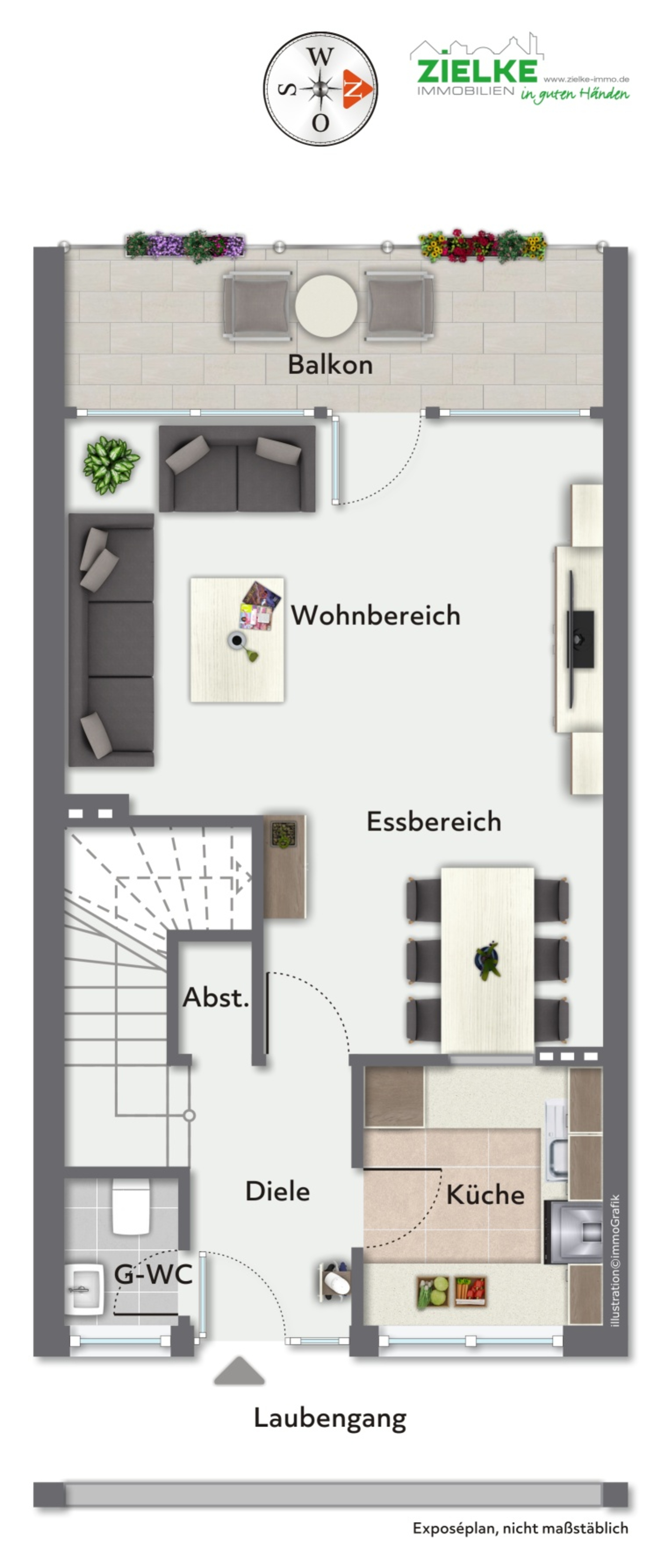Grundriss Wohngeschoss