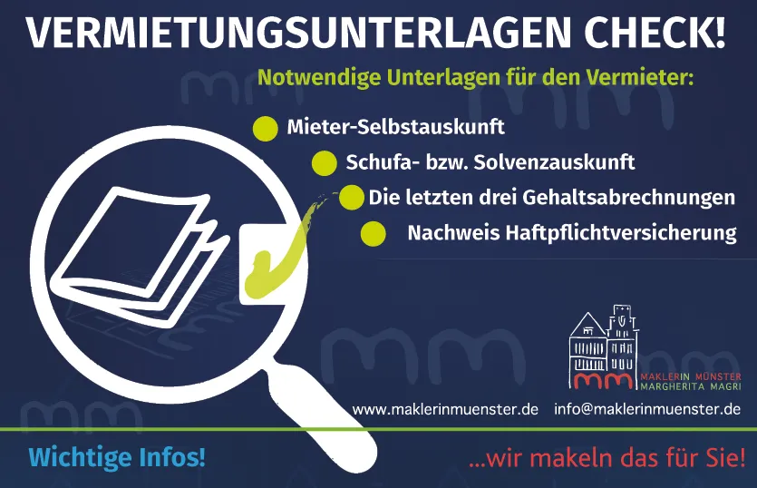 Unterlagen für den Vermieter