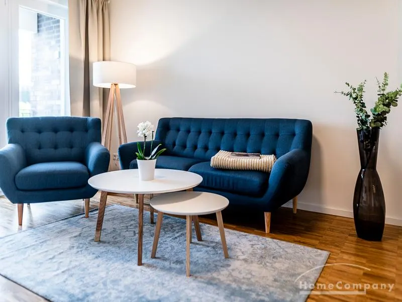 Helle und freundlich möblierte Businesswohnung in Hamburg City Süd mit Tiefgaragenplatz