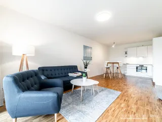 Helle und freundlich möblierte Businesswohnung in Hamburg City Süd mit Tiefgaragenplatz