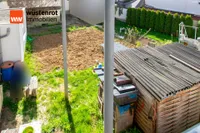 Bilck auf Garten vom Balkon