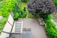 Terrasse und Garten von oben