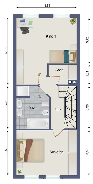 Grundriss 1. Obergeschoss