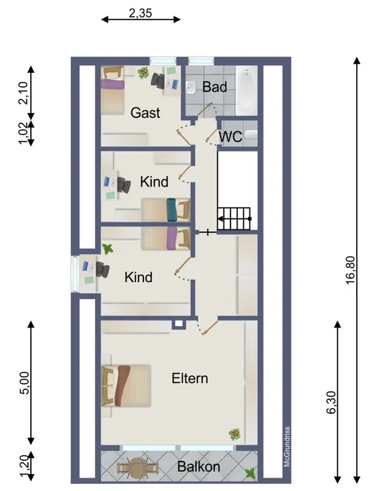Grundriss Dachgeschoss