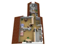 Grundriss Zwischenetage u. DG