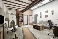 Gemütliches Kaminzimmer mit Zugang zur Südterrasse