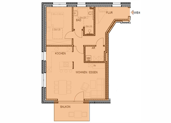 Grundriss Wohnung 4