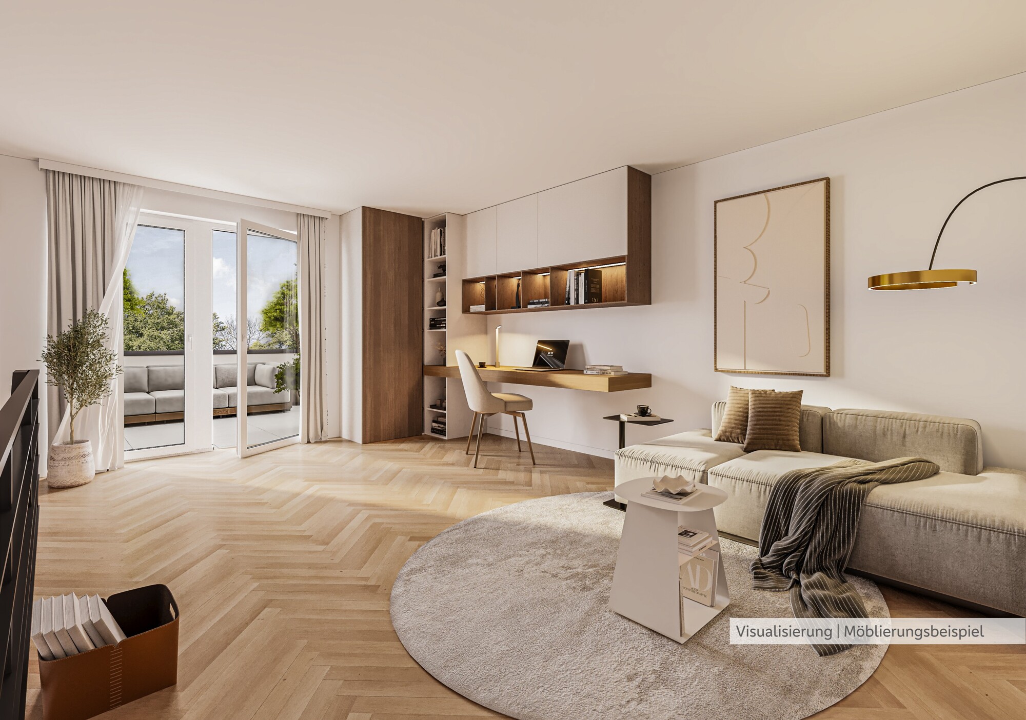 Visualisierung | Galerie mit Dachterrasse