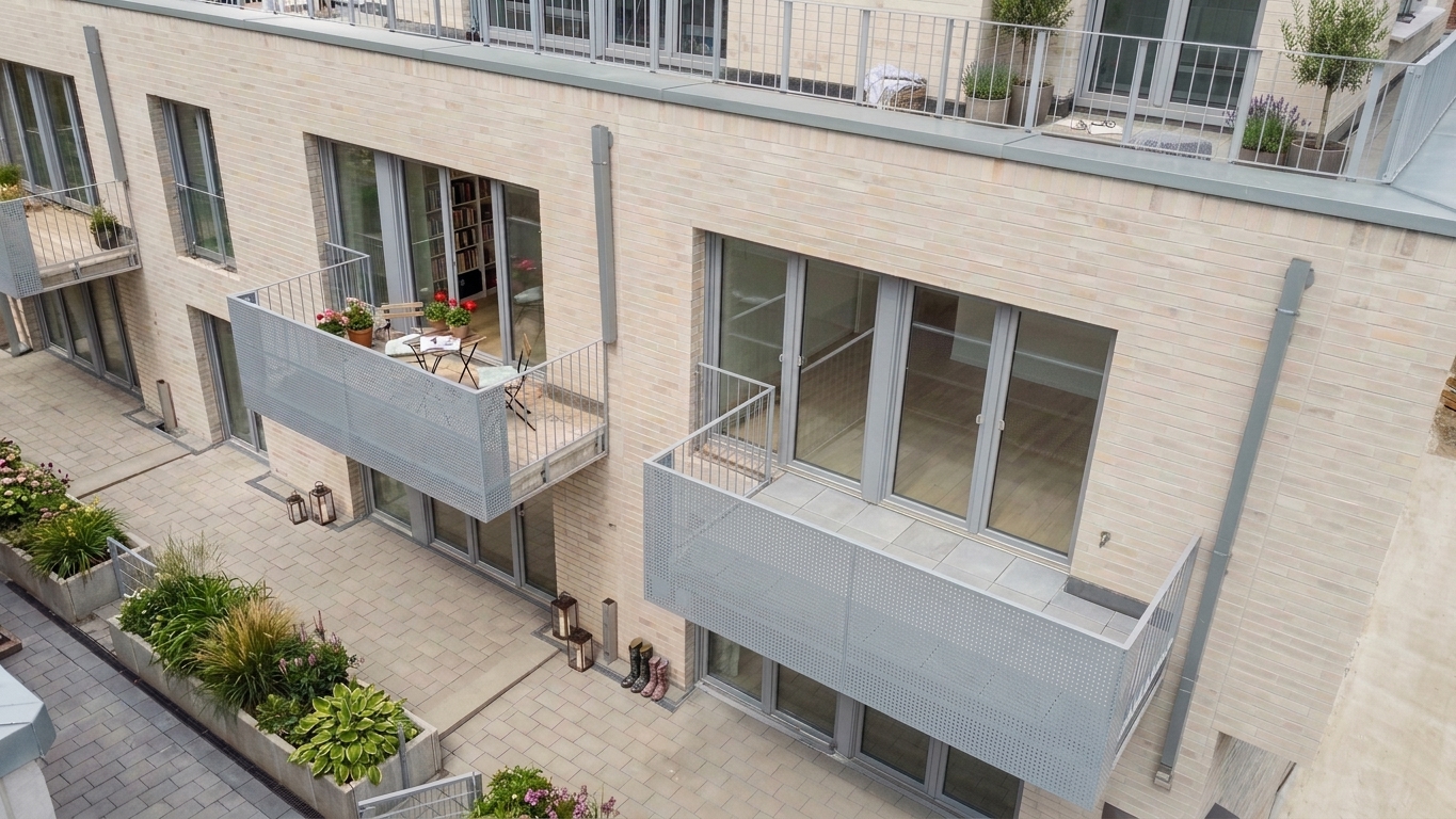 Luftbild Balkon  *Bild mit KI bearbeitet*