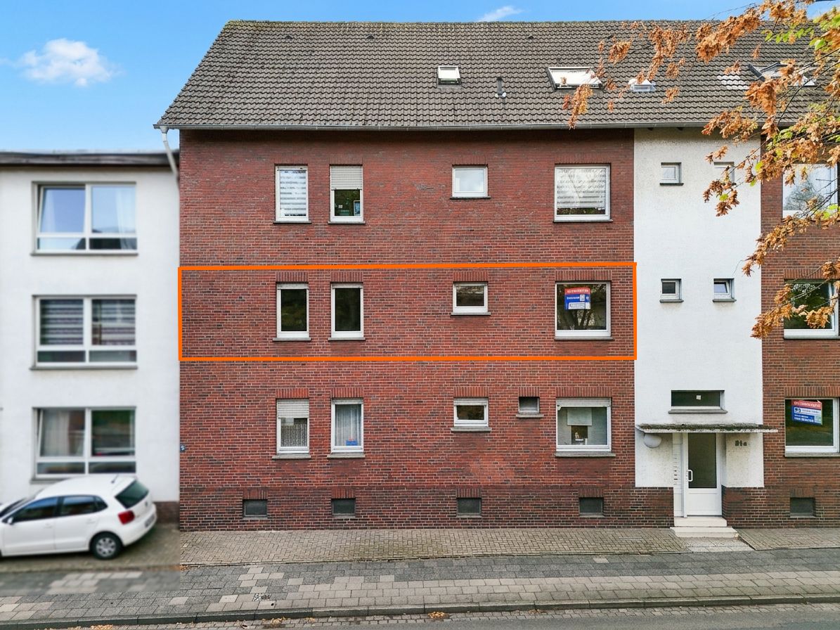 Außenansicht mit Markierung