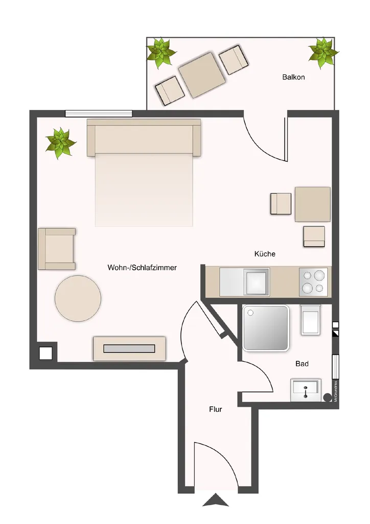 1-Zimmer Apartment mit Balkon im Hansaviertel - Photo 4