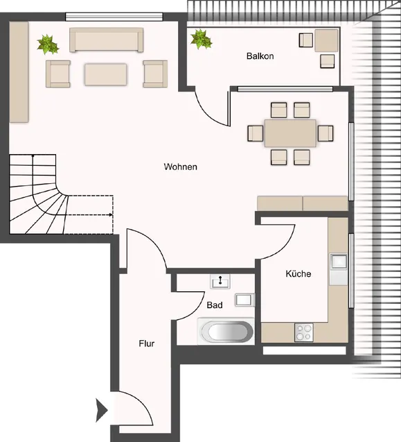 Grundriss Wohnbereich