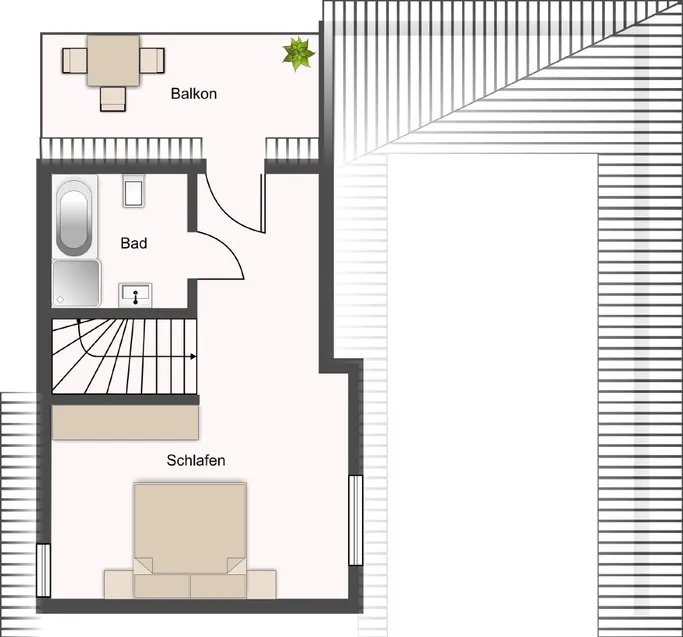 Grundriss Schlafbereich