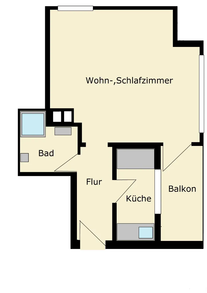 Gemütliches 1-Zimmer Apartment im beliebten Südviertel - Photo 5