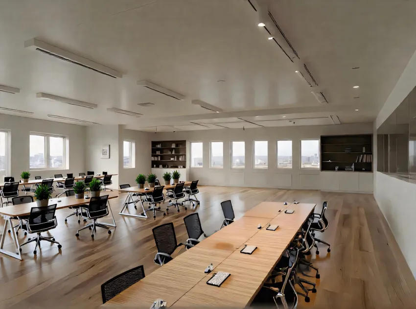 Gemeinschaftsbüro visualisiert