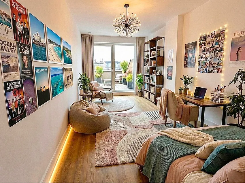 Kinderzimmer zur Dachterrasse