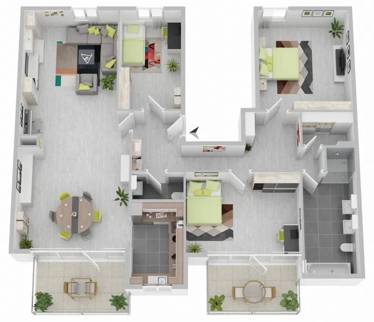 Grundriss visualisiert