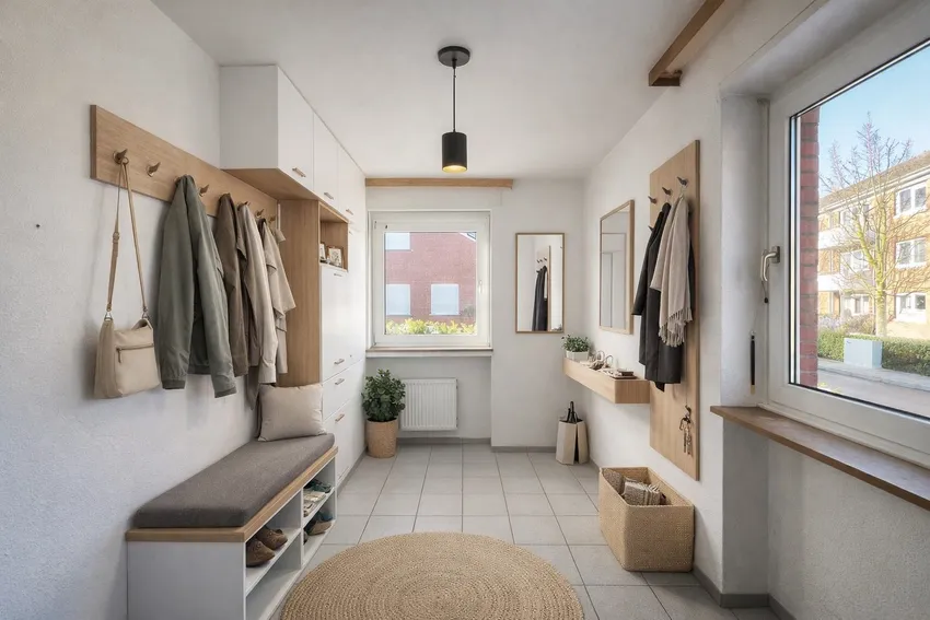 Eingangsbereich Garderobe visualisiert