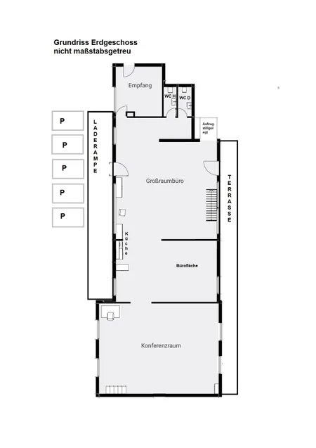 Grundriss Erdgeschoss nicht maßstabsgetreu