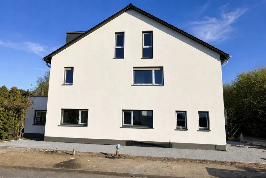 Moderne helle Doppelhaushälfte  Bauphase April 202