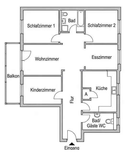 Grundriss nicht maßstabsgerecht