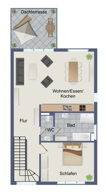 1 OG Wohnung Grundriss